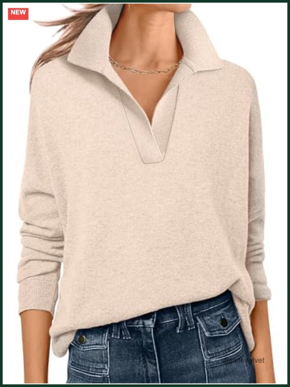 Women's Lightweight V-Neck Long Sleeve Solid Pullover